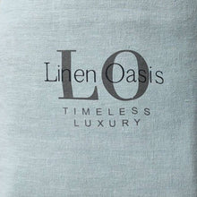 Load image into Gallery viewer, Duck Egg Blue Linen Fitted Sheet by Linen Oasis
