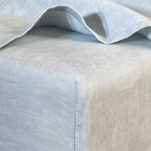 Duck egg blue fitted sheet