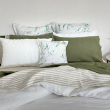 Load image into Gallery viewer, Bloom Eucalyptus Cushions on Bed
