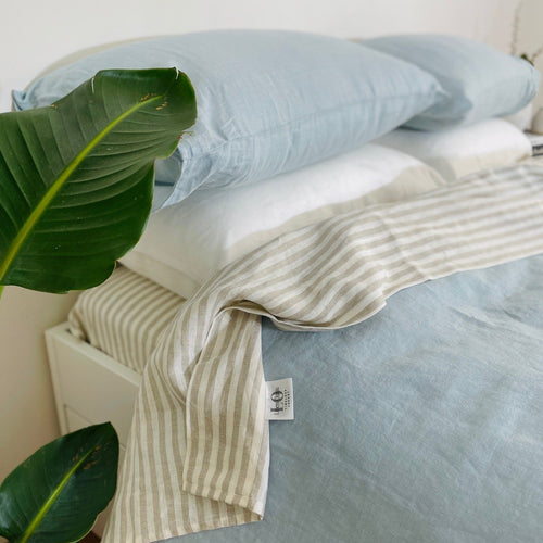 Duck Egg Blue Duvet Styled