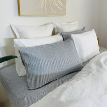 Load image into Gallery viewer, Linen Pinstripe Pillow
