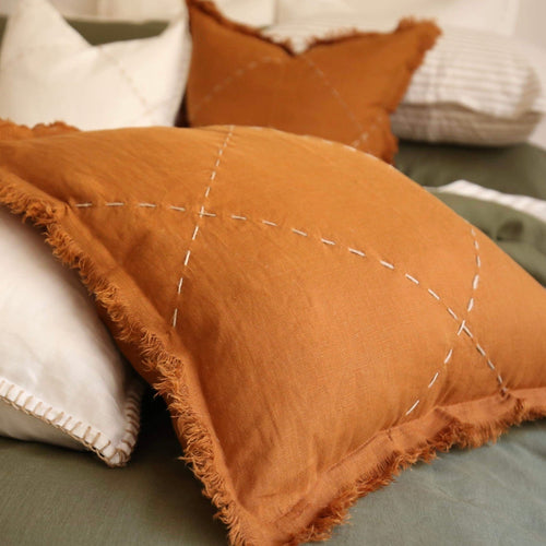 Rust Linen Cushion